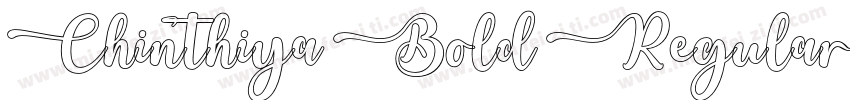Chinthiya Bold Regular字体转换